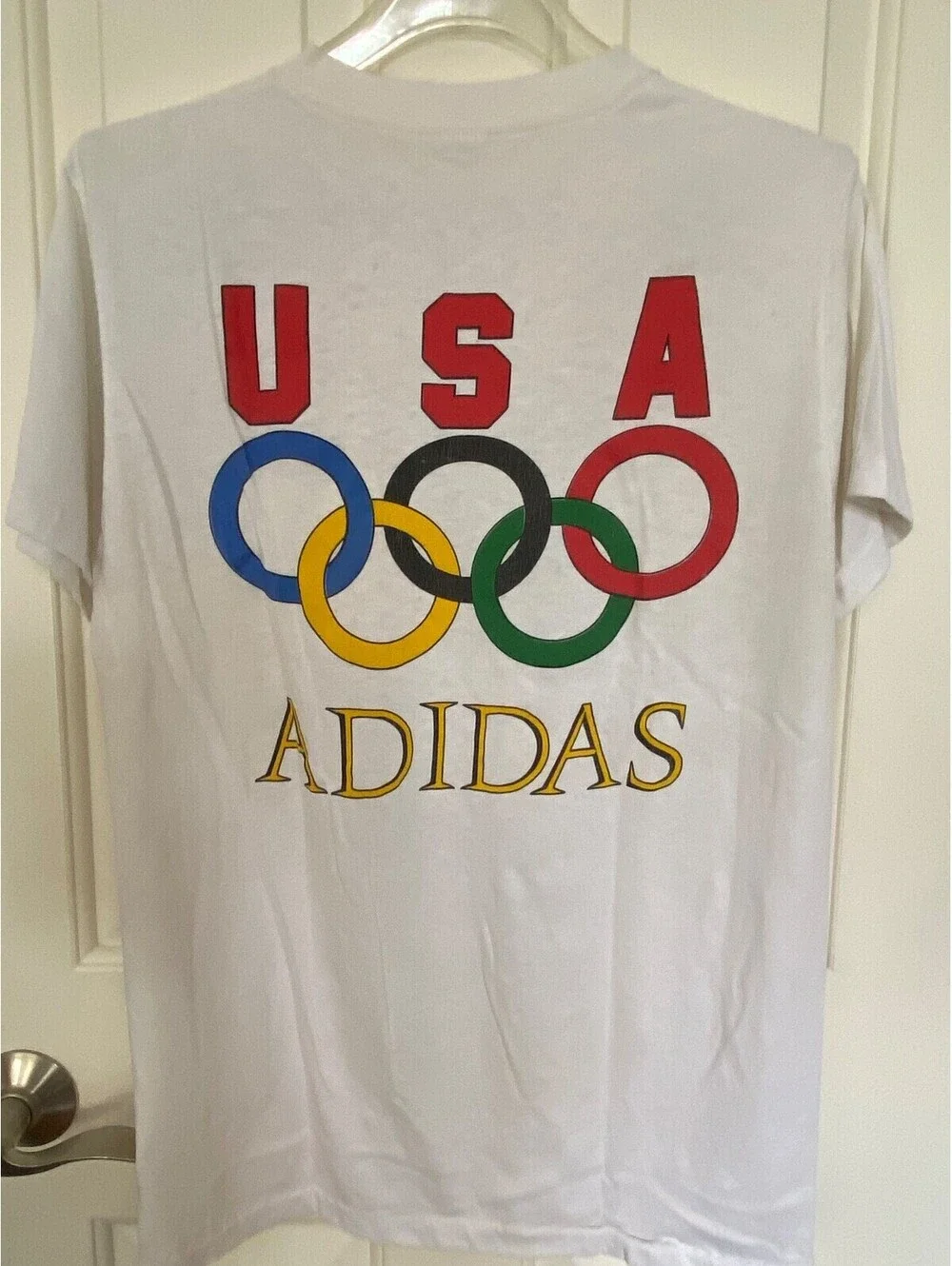 Adidas Vintage Olympics T Shirt 1988 Summer Games Seoul M USA Single Stitch